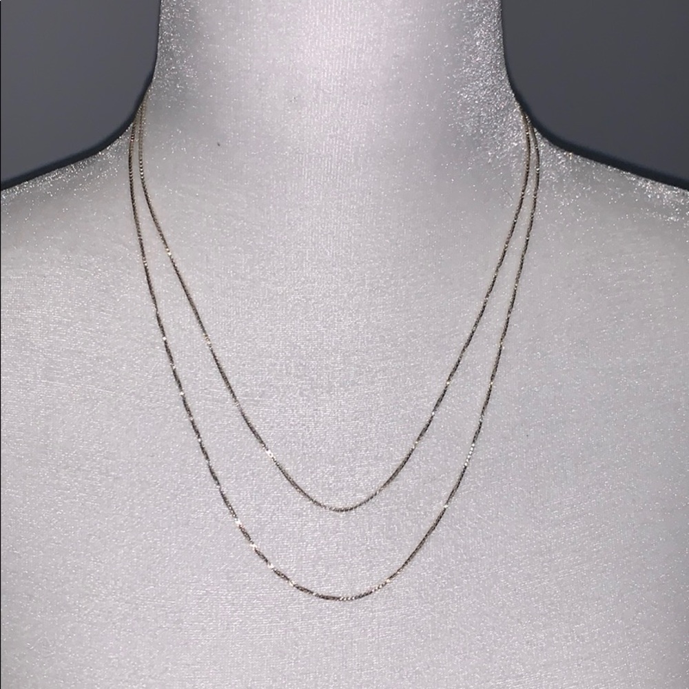 Two separate 925 sterling silver chains 20” & 18”